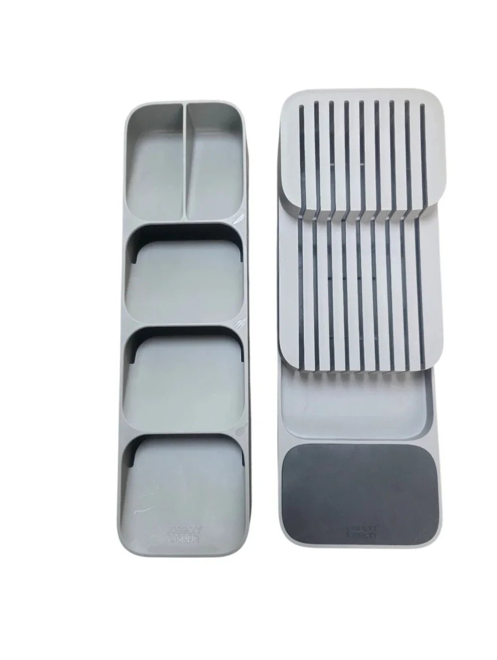 Lot of 2 Joseph Joseph Kitchen Drawer Organizer Tray for Cutlery and Kniv Used